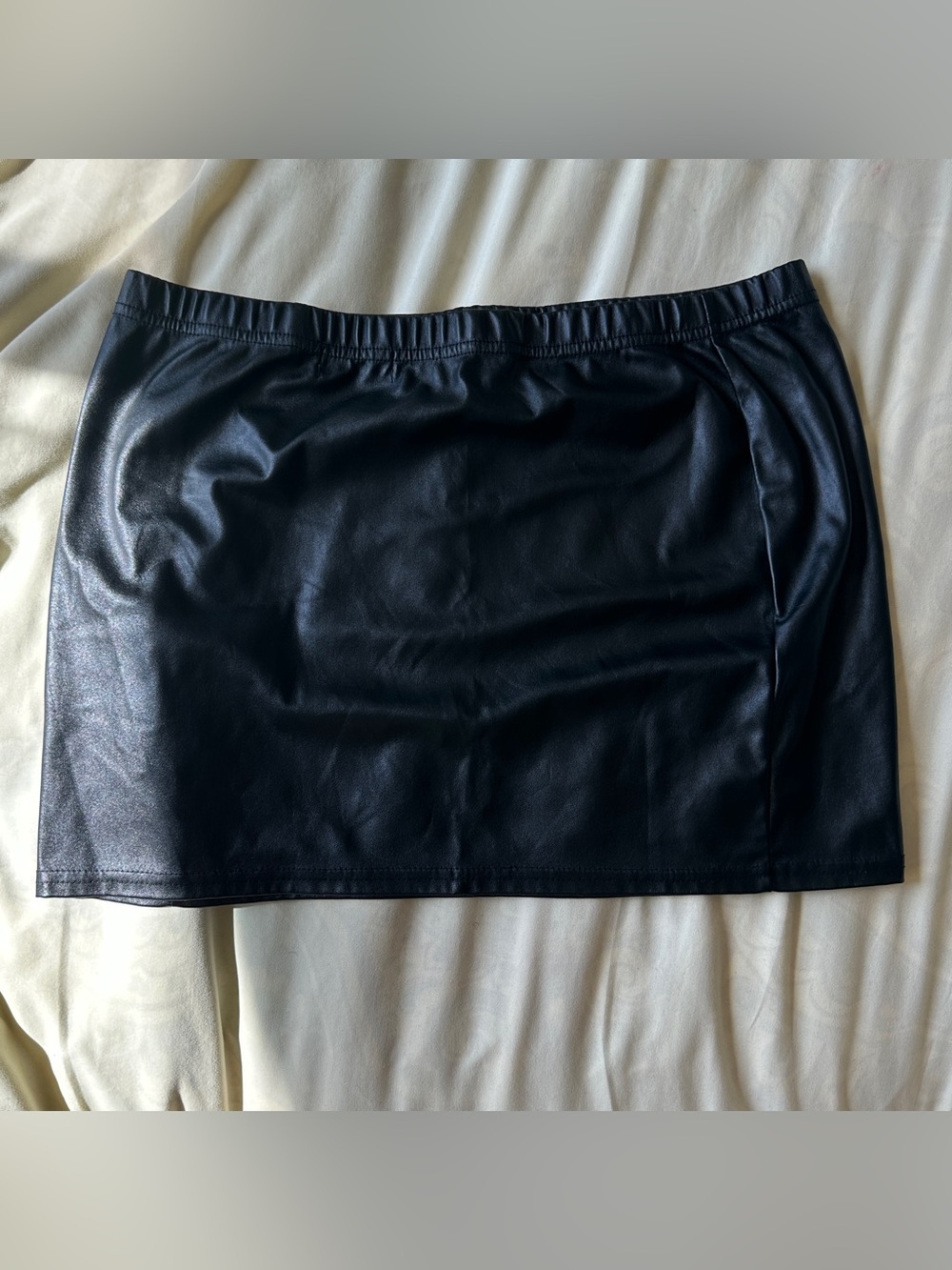 PrettyLittleThing Black Faux Leather Mini Skirt